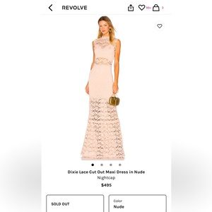 Nightcap REVOLVE - Dixie Lace Cut Out Maxi Dress in Nude, S